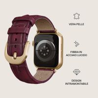 Burga Cinturino in vera pelle  - Apple Watch | 44/45/46/49 mm / Attacco universale 20 mm - Mobwife / Gold