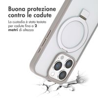 Accezz Cover con anello e supporto con MagSafe Apple iPhone 15 Pro - Grigio