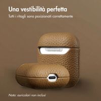 Accezz Cover in vera pelle  Apple Airpods 1 / 2 - Taupe