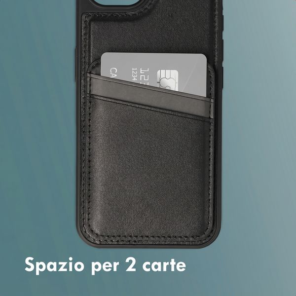 imoshion Cover Posteriore con Porta Carte e supporto Apple iPhone 17e / 16e - Nero