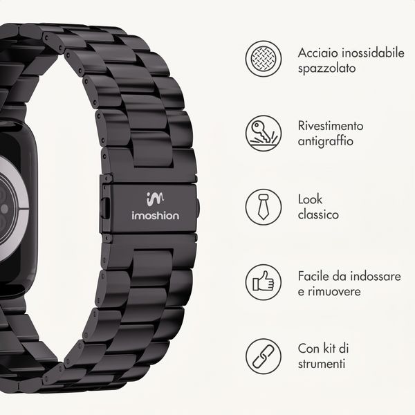 imoshion Cinturino in acciaio Apple Watch | 44/45/46/49 mm - Nero