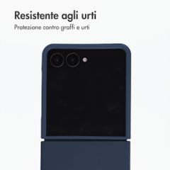 Accezz Cover Posteriore in Silicone Liquido Samsung Galaxy Z Flip 8 - Blu scuro