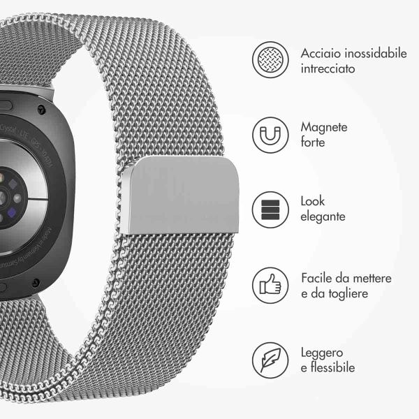 imoshion Cinturino milanese magnetico Samsung Galaxy Watch Ultra (2024/2025) - Argento