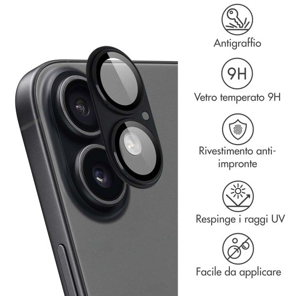 imoshion Protezione fotocamera in Vetro 2 Pezzi Apple iPhone 17 - Nero