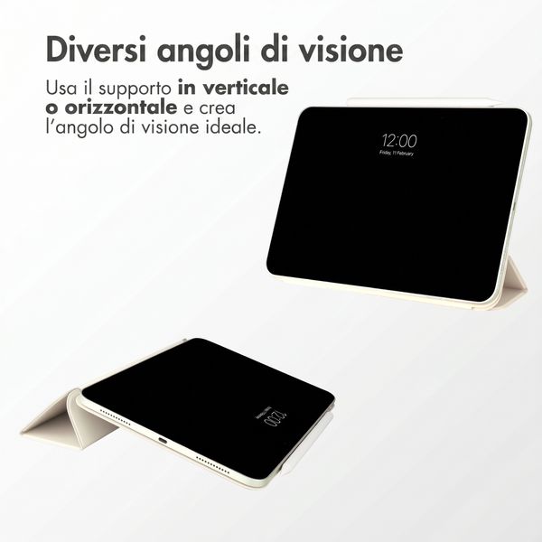 imoshion Custodia Magnetica a Libro Apple iPad 11 (2025) 11 pollici A16 / iPad 10 (2022) 10.9 pollici - Beige