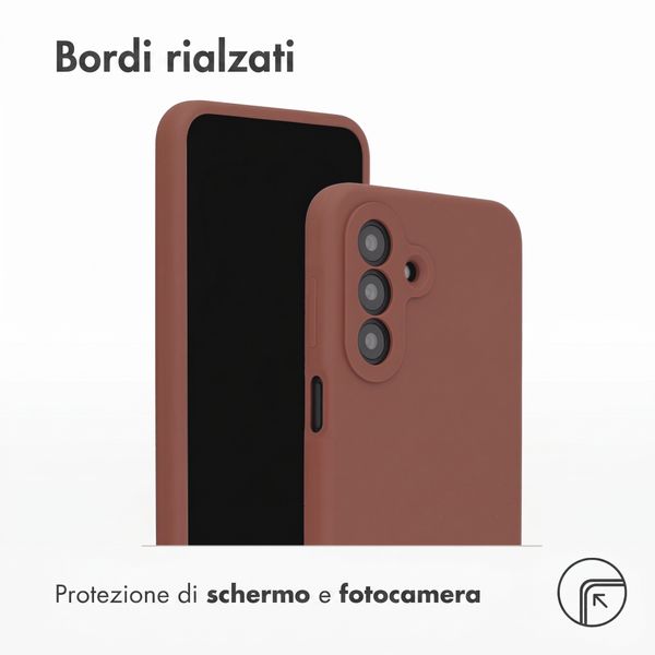 Accezz Cover Posteriore in Silicone Liquido Samsung Galaxy A27 (5G) - New Tea Brown