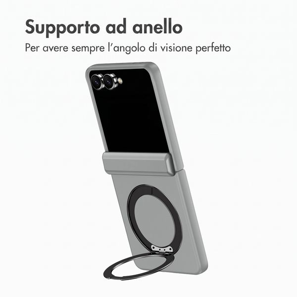 Accezz Color Backcover con MagSafe e supporto ad anello Samsung Galaxy Z Flip 8 - Grigio