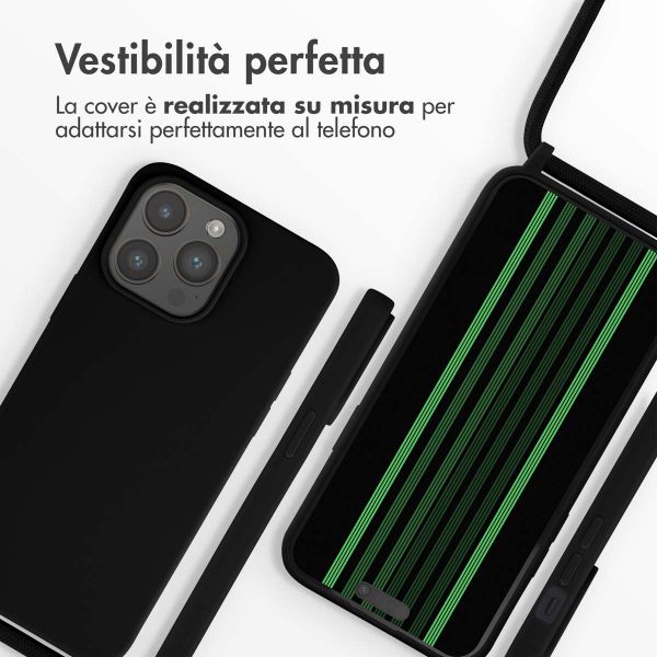 imoshion Cover in Silicone con Cordino Apple iPhone 15 Pro Max - Nero