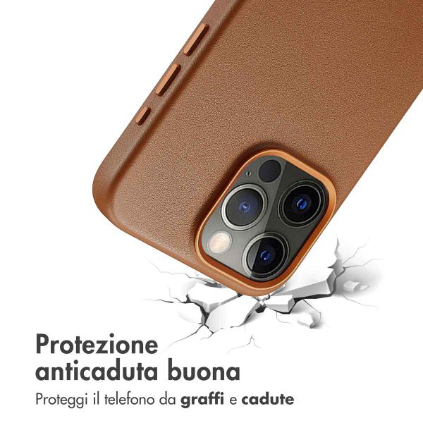 Accezz Cover in Pelle con MagSafe Apple iPhone 15 Pro Max - Sienna Brown