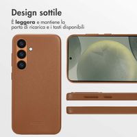 Accezz Cover in Pelle con MagSafe Samsung Galaxy S24 - Sienna Brown