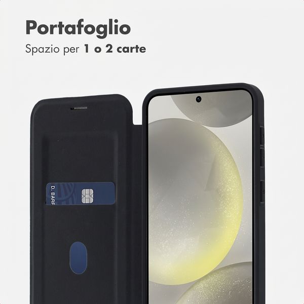 imoshion Bookcase trasparente con MagSafe Samsung Galaxy S25 / S24 - Nero
