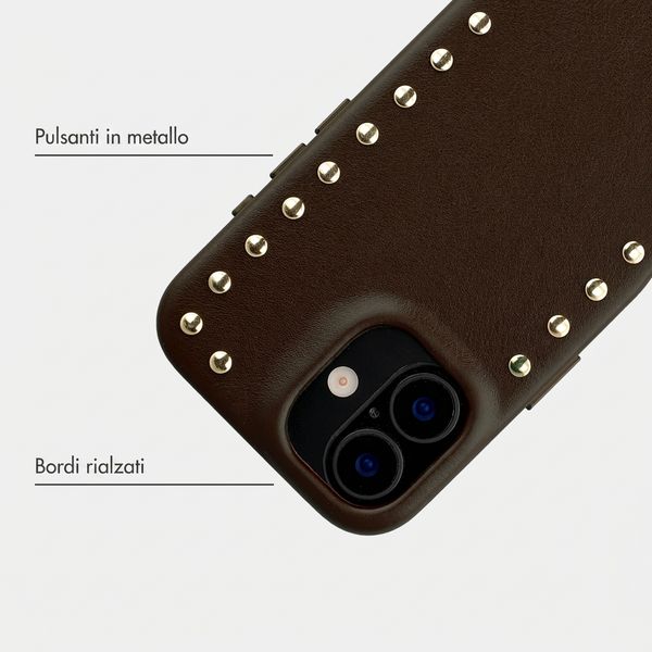 Selencia Cover posteriore Studs con MagSafe Apple iPhone 17 - Cacao Crush