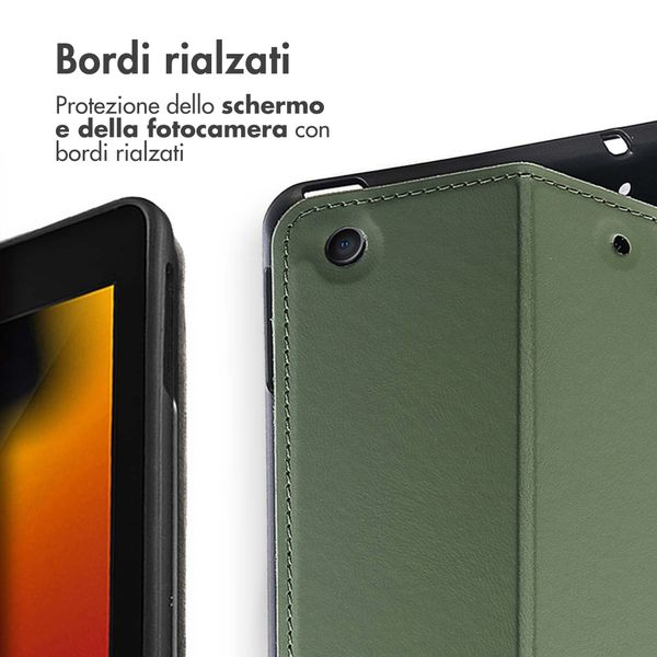 Accezz Cover Tablet Classica Apple iPad 9 (2021) 10.2 pollici / iPad 8 (2020) 10.2 pollici / iPad 7 (2019) 10.2 pollici - Verde