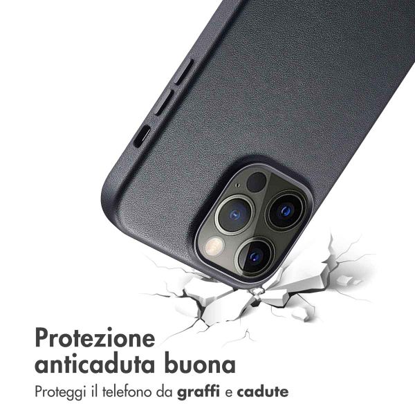 Accezz Cover in Pelle con MagSafe Apple iPhone 14 Pro Max - Onyx Black