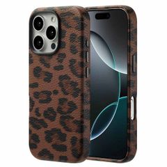 Selencia Cover Sabi Stampa pantera con MagSafe Apple iPhone 16 Pro - Mocha Brown