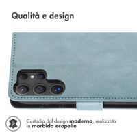 imoshion Cover a libro di Lusso Samsung Galaxy S25 Ultra - Azzurro