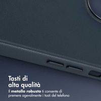Accezz Cover in Pelle con MagSafe Apple iPhone 14 - Nightfall Blue