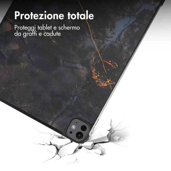 imoshion Cover Trifold Design Apple iPad Pro 13 (2025) M5 / (2024) M4 - Black Marble