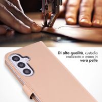 Selencia Cover a libro in vera pelle Samsung Galaxy S26 FE - Dusty Pink