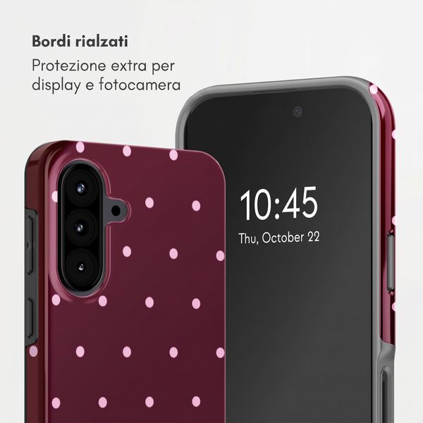 Selencia Cover Posteriore Vivid Samsung Galaxy A57 (5G) - Happy Dots Burgundy