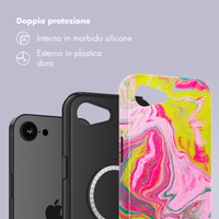 Selencia Cover posteriore Vivid con MagSafe Apple iPhone 17e / 16e - Marble Pink