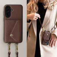 Selencia Cover per telefono Sera con cordino e portacarte a busta Samsung Galaxy A36 - Chocolate Brown