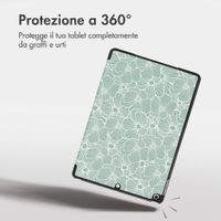 imoshion Cover Trifold Design Apple iPad 9 (2021) 10.2 pollici / iPad 8 (2020) 10.2 pollici / iPad 7 (2019) 10.2 pollici - Botanica