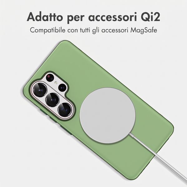 imoshion Cover posteriore Color con Thin MagSafe Ring Samsung Galaxy S26 Ultra - Verde scuro