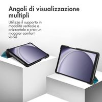 imoshion Cover Trifold Design Samsung Galaxy Tab A11 / A9 8.7 pollici - Green Plant