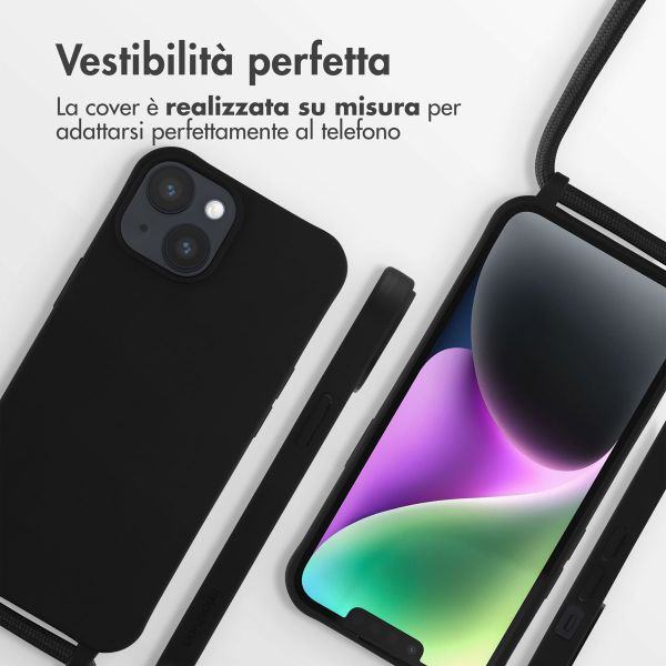 imoshion Cover in Silicone con Cordino Apple iPhone 14 - Nero