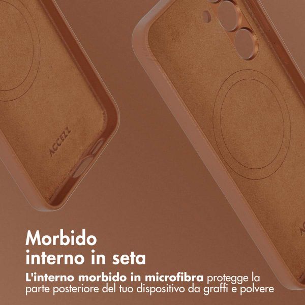 Accezz Cover in Pelle con MagSafe Samsung Galaxy S24 Plus - Sienna Brown