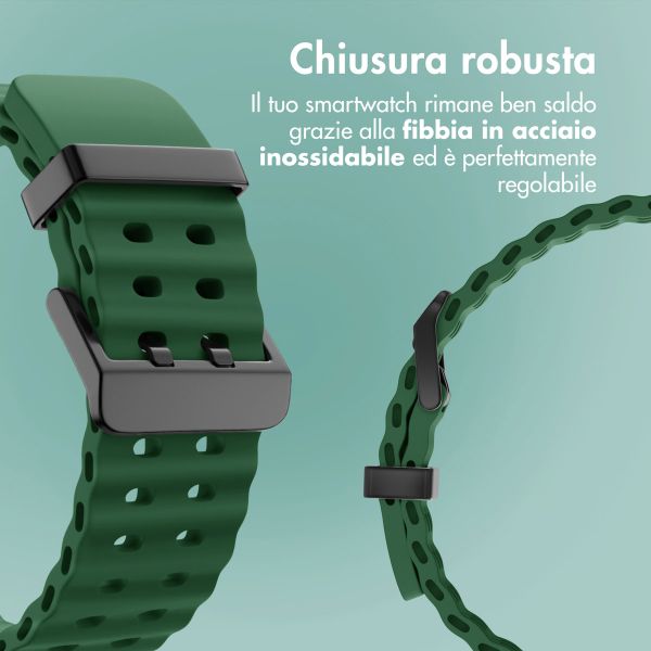 imoshion Cinturino Ocean in silicone Samsung Galaxy Watch Ultra (2024/2025) - Verde scuro