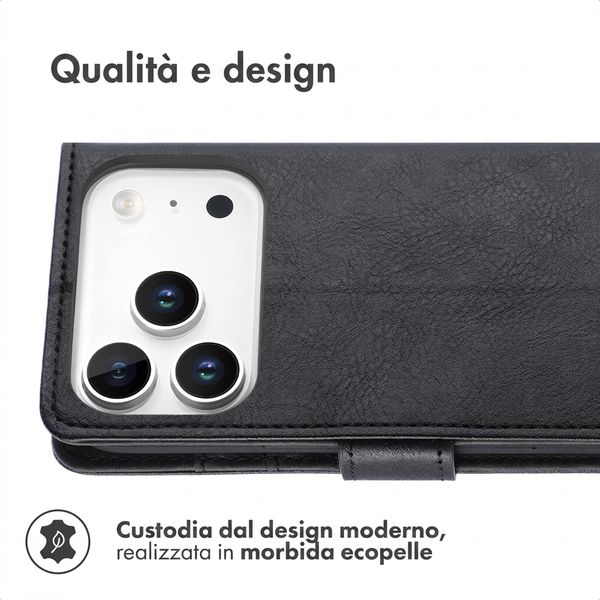 imoshion Cover a libro di Lusso Apple iPhone 18 Pro Max / 17 Pro Max - Nero