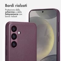 Accezz Cover in Pelle con MagSafe Samsung Galaxy S24 - Heath Purple