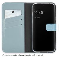 Selencia Cover a libro in vera pelle Google Pixel 9 / 9 Pro - Air Blue