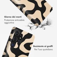 Selencia Cover posteriore Vivid con MagSafe Samsung Galaxy S25 Ultra - Art Wave Black