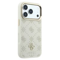 Guess Cover Posteriore con Logo 4G in Metallo Apple iPhone 18 Pro Max / 17 Pro Max - Beige