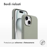 Accezz Cover in silicone liquido con MagSafe Apple iPhone 15 - Cooper Green