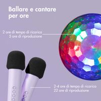 imoshion Sing & Shine Karaoke Set - Altoparlante e 2 microfoni - Lavender Lilac