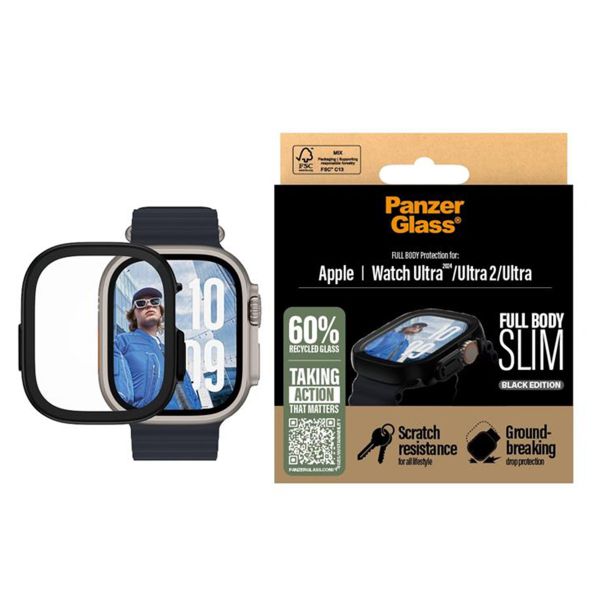 PanzerGlass Cover full body slim Apple Watch Ultra / Ultra 2 / Ultra 3 - 49 mm - Nero