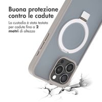 Accezz Cover con anello e supporto con MagSafe Apple iPhone 15 Pro Max - Grigio