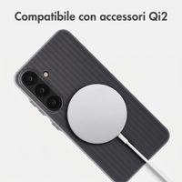 Accezz Cover Lite con MagSafe | Fluted | Samsung Galaxy S25 - Grigio