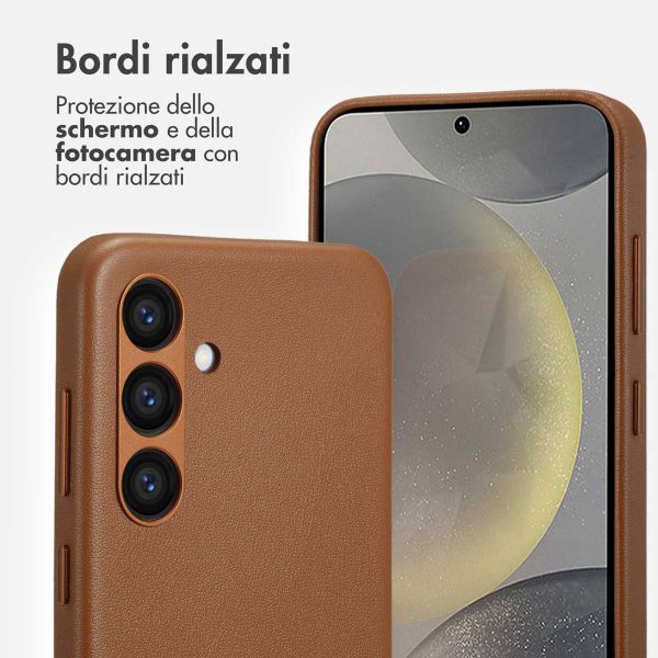 Accezz Cover in Pelle con MagSafe Samsung Galaxy S24 - Sienna Brown