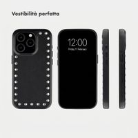 Selencia Cover posteriore Studs con MagSafe Apple iPhone 15 Pro - Velvet Black
