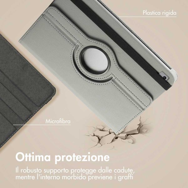 imoshion Cover Girevole a 360° Apple iPad 9 (2021) 10.2 pollici / iPad 8 (2020) 10.2 pollici / iPad 7 (2019) 10.2 pollici - Grigio