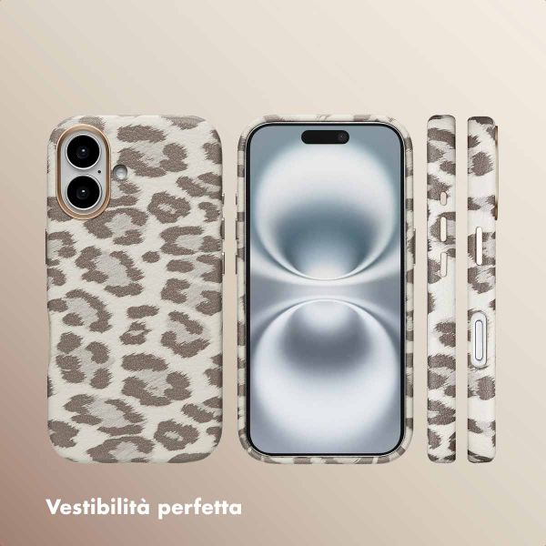 Selencia Cover Sabi Stampa pantera con MagSafe Apple iPhone 16 - Soft Ivory