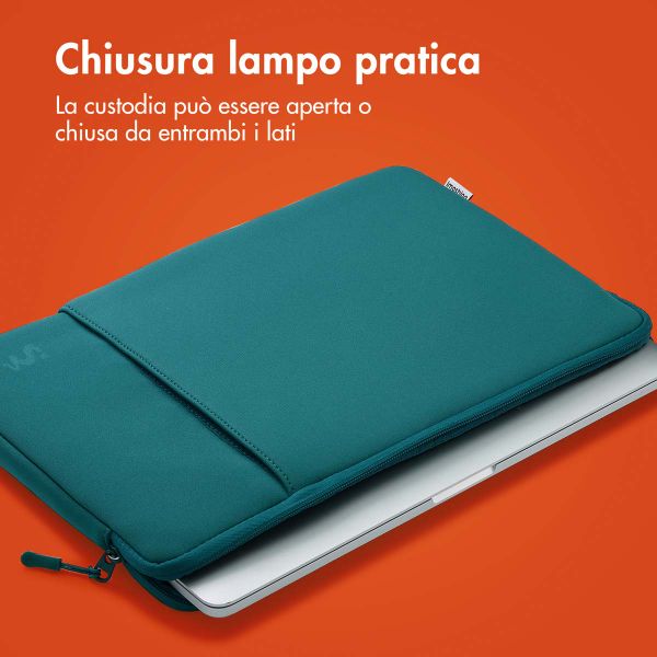 imoshion Cover per laptop 15-16 pollici - Laptopsleeve con tasca - Petrol Green