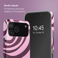 Selencia Cover posteriore Vivid con MagSafe Apple iPhone 18 Pro Max / 17 Pro Max - Wavy Swirl Pink Plum