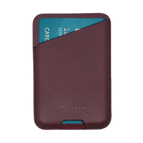 Accezz Portacarte in pelle - Compatibile con MagSafe e Qi2 - Heath Purple