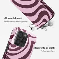 Selencia Cover posteriore Vivid con MagSafe Apple iPhone 15 Pro - Wavy Swirl Pink Plum